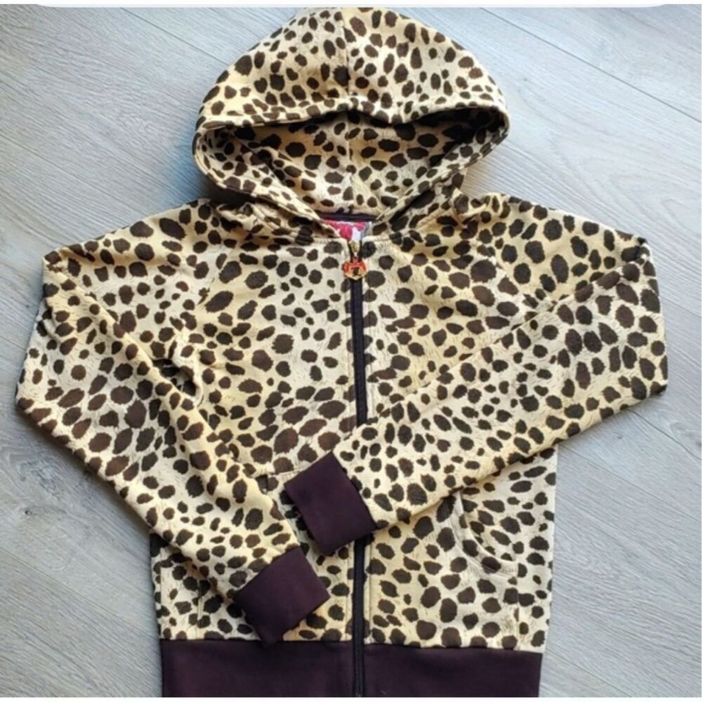 L.A.M.B. Gwen Stefani Vtg Y2K leopard/cheetah Animal Print Zip Hoodie Harajuku - Picture 3 of 8